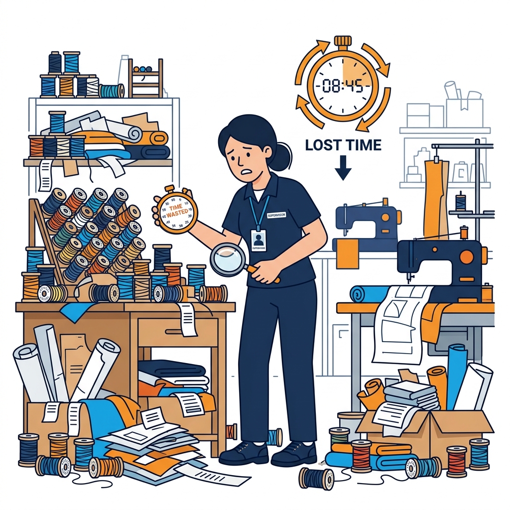 Search Time Waste Illustration