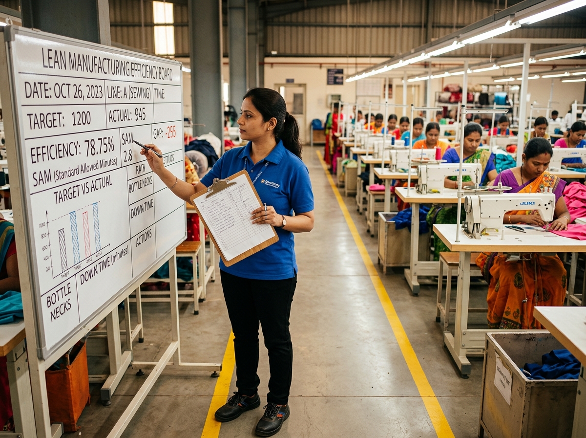 Operational excellence and lean manufacturing transformation on garment shopfloor